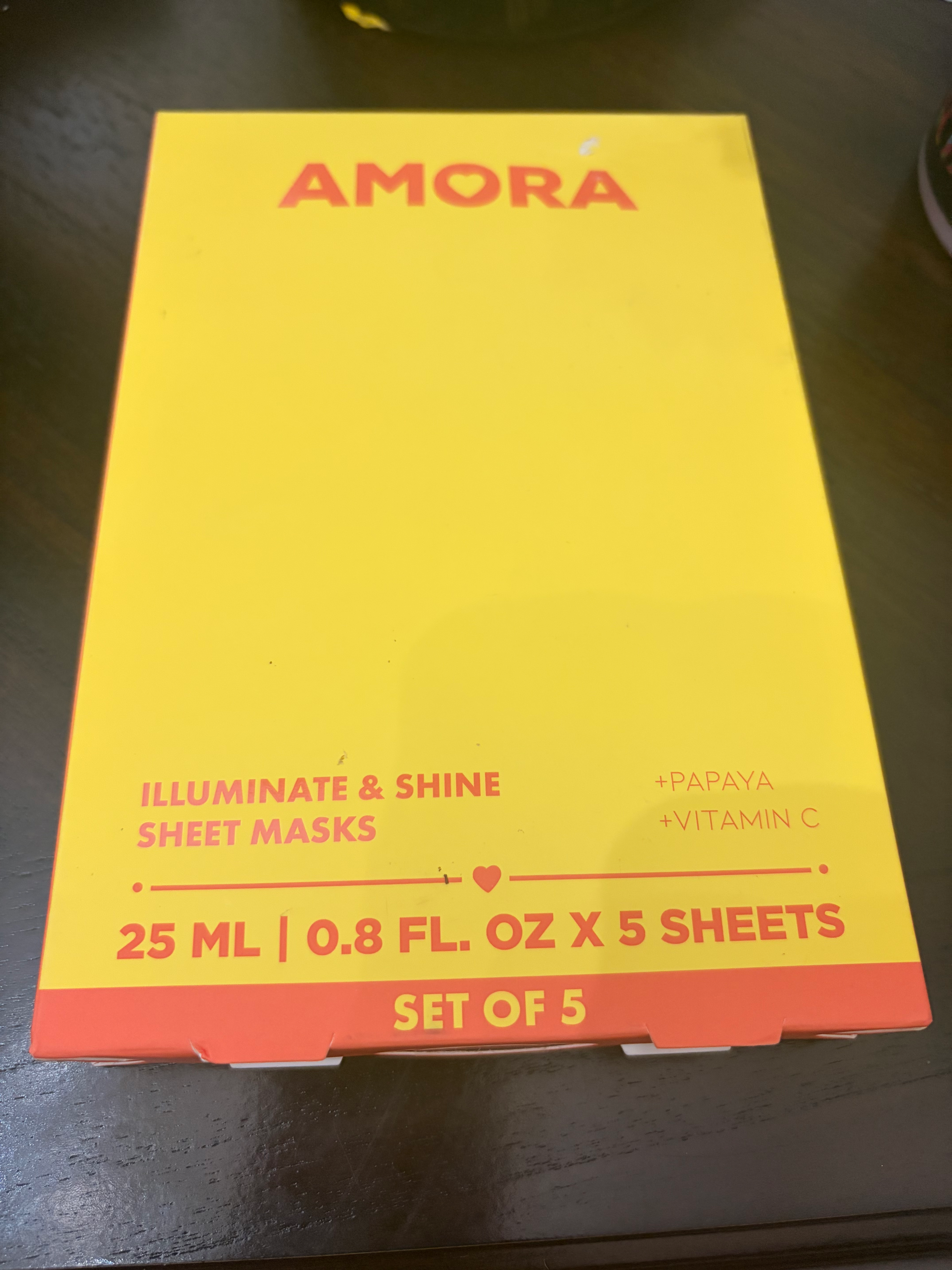 Amora illuminate and shine sheet mask