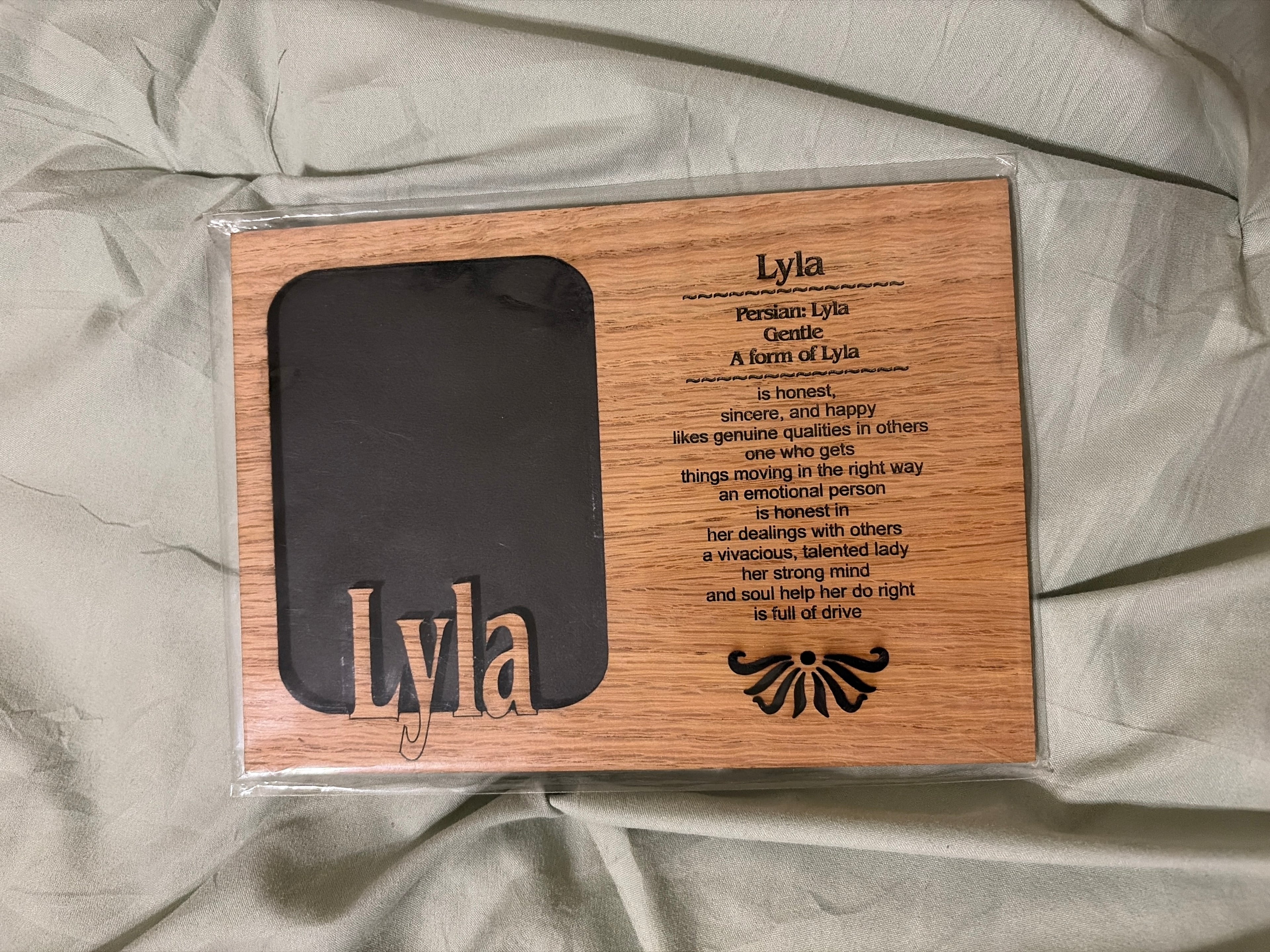 Personalized name frame