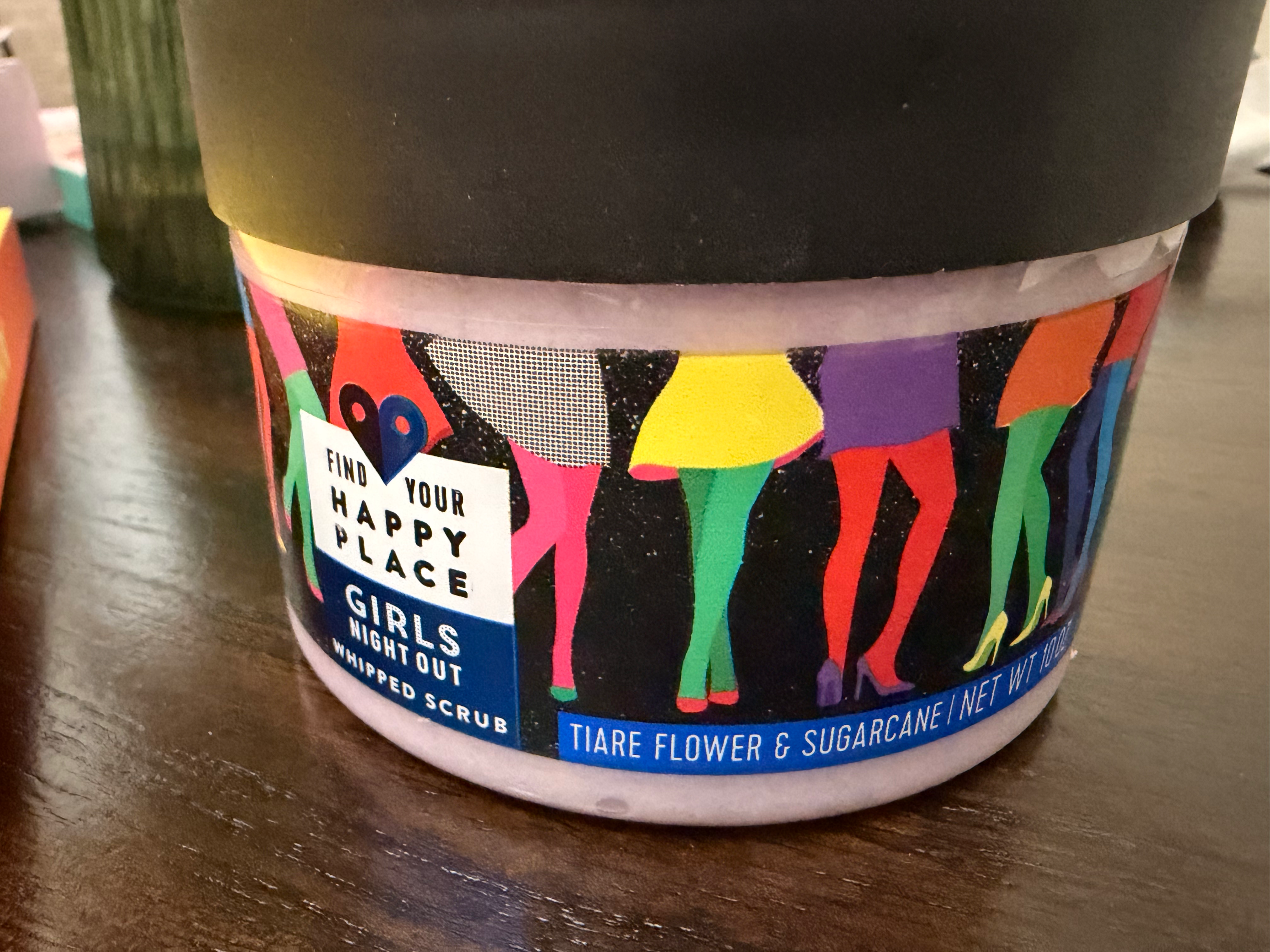 Find your happy place girls night out whip scrub