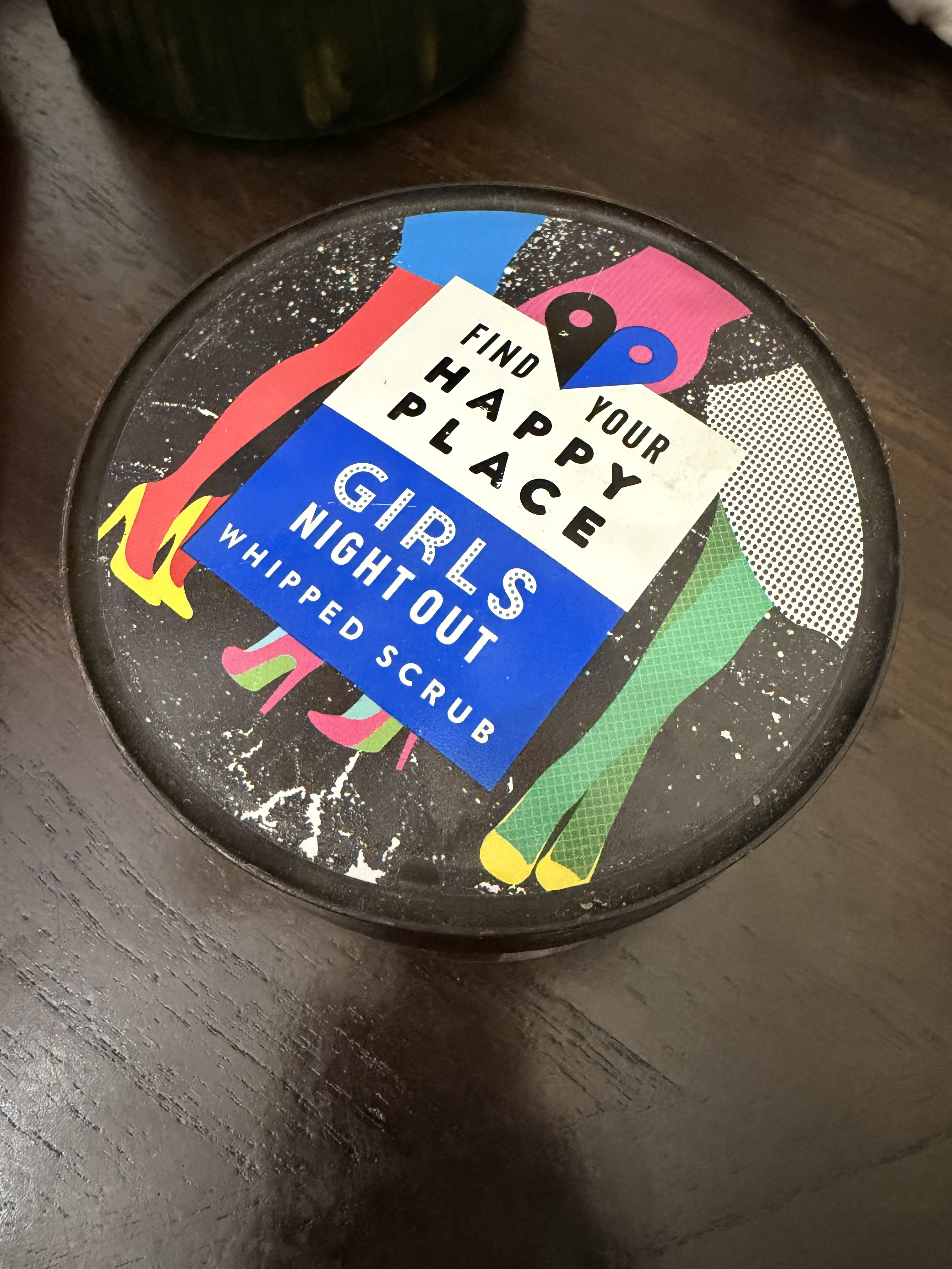 Find your happy place girls night out whip scrub